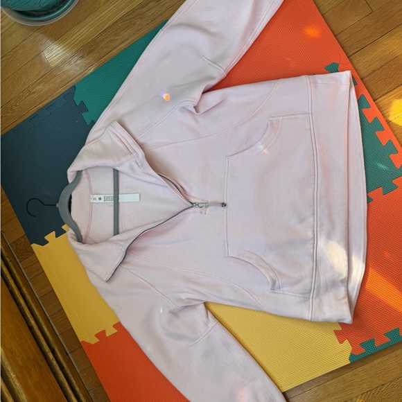 lululemon athletica Sweaters - Lululemon Athletica Scuba Oversized Blush Quartz Half Zip